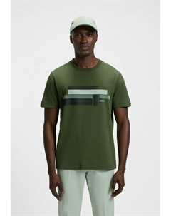 Футболка с принтом GLAMPING, зеленый Boss