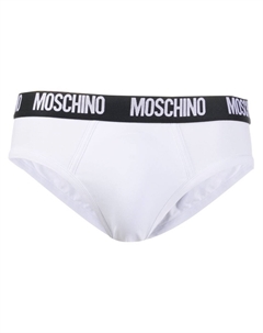 Трусы-брифы с логотипом, белый Moschino