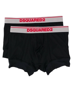Комплект из двух боксеров с логотипом, черный Dsquared2
