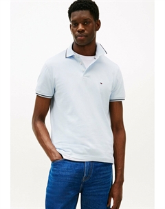 Поло TIPPED SLIM FIT SEASONAL, светло-голубой Tommy hilfiger