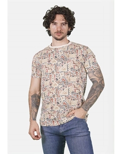 Футболка с принтом, бежевый Indicode jeans