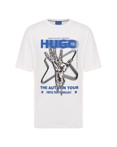 Хлопковая футболка Hugo blue