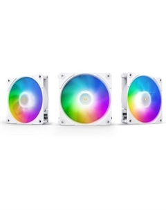 Вентилятор ZF-120 3шт, 120мм, 4-pin, 1500об/мин, 23.8 - 28.9 дБ, белый, Ret Jonsbo