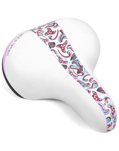 Седло велосипедное, 250 x 200 мм, белое, VS 129 white Vinca sport