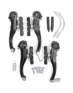 Рычаги тормозные велосиедные, алюминиевые, 110мм, колодки 60мм, цвет черный, VVB 22 black Vinca sport