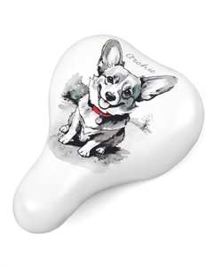 Седло велосипедное, детское, 220*160мм, с замком, белый цвет, VS 15 archie Vinca sport