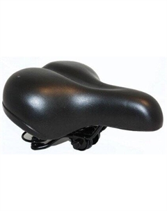 Седло велосипедное, комфортное с пружинами, 250*180мм, черное, VS 188-01 black Vinca sport