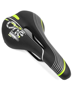 Седло велосипедное, 275 x 145 мм, черное с зеленым, VS 94-1One green Vinca sport