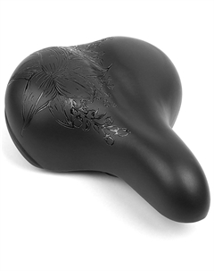 Седло велосипедное, 245 x 210 мм, черное, VS 63 gel black flower Vinca sport