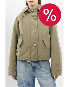 Куртка парка с объемным капюшоном на кулиске Guess