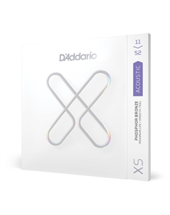Струны для акустических гитар, металлические D'ADDARIO Set Acoustic Guitar XS Phosphor Bronze, 11-52, Custom Light D`addario