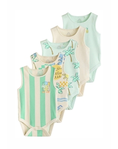 Боди 5 PACK, зеленый Next