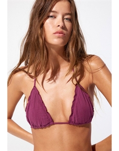 Верх бикини TEXTURED, фиолетовый Pull & bear