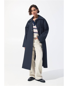 Пальто-тренч OVERSIZE LONG, темно-синий Pull & bear