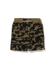BAPE 1st Camo спортивные шорты SS23 зеленые, желтый A bathing ape®