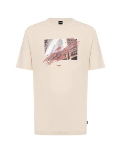 Хлопковая футболка Boss