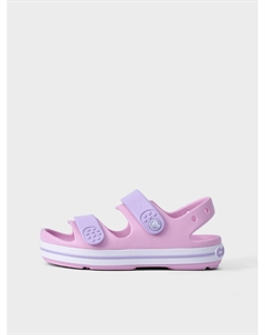 Сланцы с сиреневыми застежками, розовые Crocs