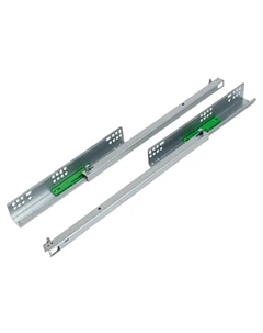 Мебельные направляющие скрытого монтажа 400 мм сталь цвет серебро Larvij