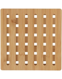 Подставка под горячее 18х18х1 см бамбук цвет бежевый Mallony