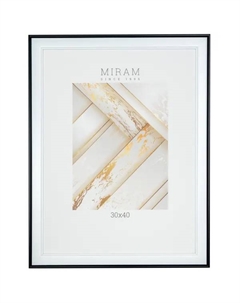 Рамка без паспарту 30x40x1.6 см пластик цвет белый Мирам