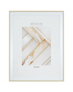 Рамка без паспарту 30x40 см пластик цвет белый Мирам