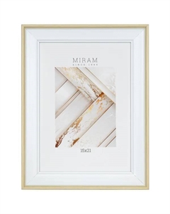 Рамка без паспарту 15x21 см пластик цвет белый Мирам