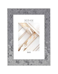 Рамка без паспарту 15x21 см пластик цвет серебряный Мирам
