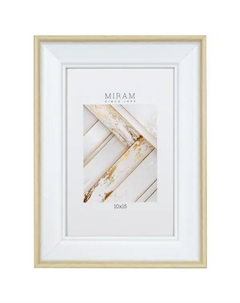 Рамка без паспарту 10x15 см пластик цвет белый Мирам