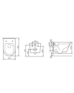 Унитаз подвесной AM.PM Flash Tornado безободковый с сиденьем Am.pm.