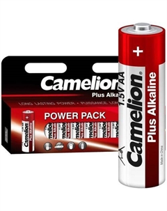 AA Батарейка CAMELION Plus Alkaline LR6-HP12, 12 шт. Camelion