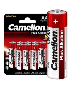 AA Батарейка CAMELION Plus Alkaline LR6-BP5+3, 8 шт. Camelion