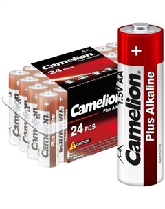 AA Батарейка CAMELION Plus Alkaline LR6-PB24, 24 шт. Camelion