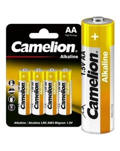 AA Батарейка CAMELION Alkaline LR6-BP4NR, 4 шт. Camelion