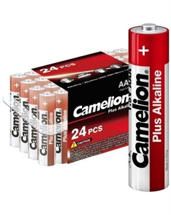AAA Батарейка CAMELION Plus Alkaline LR03-PB24, 24 шт. Camelion