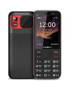 Сотовый телефон TeXet TM-315, черный/красный Texet