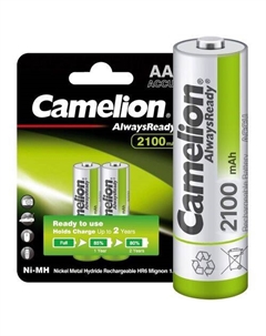 AA Аккумуляторная батарейка CAMELION NH-AA2100ARBP2, 2 шт. 2100мAч Camelion