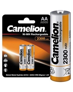AA Аккумуляторная батарейка CAMELION NH-AA2300BP2, 2 шт. 2300мAч Camelion