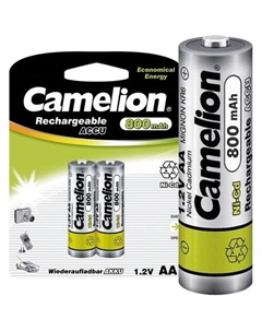 AA Аккумуляторная батарейка CAMELION NC-AA800BP2, 2 шт. 800мAч Camelion