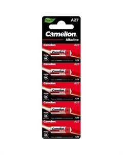LR27/A27/MN27 Батарейка CAMELION Plus Alkaline A27-BP5, 5 шт. Camelion