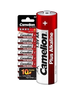AA Батарейка CAMELION Plus Alkaline LR6-SP8, 8 шт. Camelion