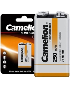 9V Аккумуляторная батарейка CAMELION NH-9V250BP1, 1 шт. 250мAч Camelion
