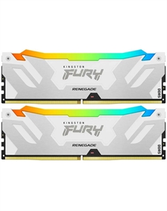 Модуль памяти DIMM 64Gb 2х32Gb DDR5 PC51200 6400MHz Kingston Fury Renegade RGB White XMP (KF564C32RWAK2-64)