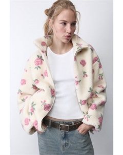 Куртка из искусственного меха с цветочным принтом Befree