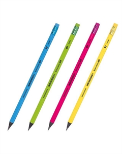 Карандаш ч/г Kids HB 1шт ластик пластик неоновый Brauberg