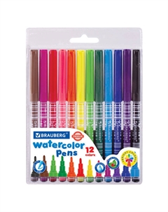 Набор фломастеров Premium 12цв вентилируемый колпачок Brauberg