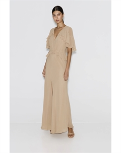 Платье из шифона бежевого цвета 2mood