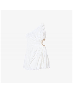 Платье мини без рукавов асимметричное с вырезом на талии, белый Sandro