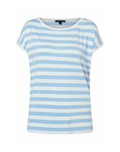 Футболка с принтом STRIPED, светло-голубой More&more