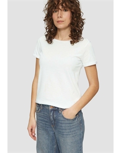 Базовая футболка MIT RUNDHALSAUSSCHNITT, белый Qs