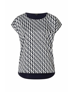 Футболка с принтом Blouse, темно-синий More&more